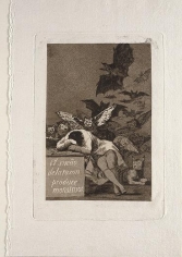 FRANCISCO DE GOYA Y LUCIENTES, The Sleep of Reason Brings Forth Monsters, from the series Los Caprichos (plate 43 from Los Caprichos), 1797-98