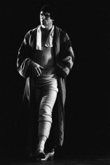 Francis Apesteguy, Rudolf Nureyev during rehearsal at the Théâtre des Champs-Elysées, Paris, 1984