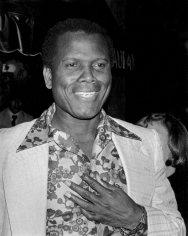 Ron Galella, Sidney Poitier, Palm Restaurant, West Hollywood, 1977