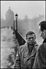 Henri Cartier-Bresson, Jean-Paul Sartre & Architect Jean Pouillon, Paris, France 1945-46