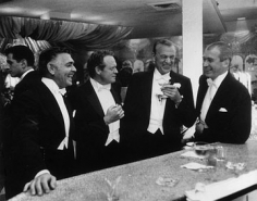 Slim Aarons, Kings of Hollywood: Clark Gable, Van Heflin, Gary Cooper, and James Stewart at Romanoff’s in Beverly Hills, 1957