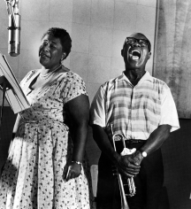 Phil Stern, Ella Fitzgerald and Louis Armstrong, Recording "Ella and Louis", 1956