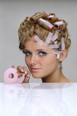 William Helburn, Cheryl Tiegs, Hair Tape, 3M, 1968