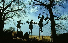 Carol Beckwith and Angela Fisher, Dogon Stilt Masks at Dusk, Mali