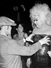 Ron Galella, Elton John and Divine at the premiere of “Grease,” Studio 54, New York, 1978