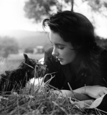 Peter Basch, Elizabeth Taylor, "Giant" film location, Virgina, 1955