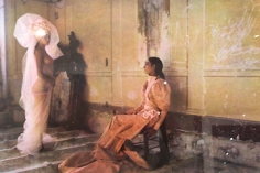 Deborah Turbeville, Anh Duong and Marie-Sophie in Emanuel Ungaro, VOGUE, Chateau Raray, France, 1984