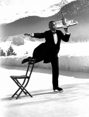Alfred Eisenstaedt, Ice Skating Waiter, Grand Hotel, St. Moritz, 1932