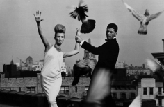 Bert Stern, Rooftops: Dress by Ceil Chapman and collar by Lilly Dache, VOGUE, 1962