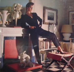 Horst, Brooke Shields in Diane von Furstenburg at Horst's house, 1984