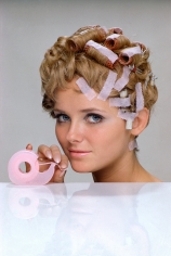 William Helburn, Cheryl Tiegs, Hair Tape, 3M, 1968