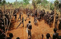 Carol Beckwith and Angela Fisher, Surma Stick Fighters, Ethiopia, 1987