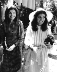 Ron Galella, Jackie Onassis and Caroline Kennedy at the Wedding of Courtney Kennedy and Jeff Rhue, Holy Trinity Church, Washington, DC, 1980