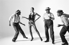 Arthur Elgort, Linda Evangelista with Jazz Dancers, VOGUE, 1989