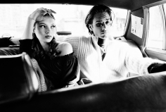 Stephanie Pfriender Stylander, Kate Moss and Marcus Schenkenberg (Cool), Harper's Bazaar Uomo, New York, 1992