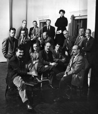 Nina Leen The Irascibles: Group Portrait of American Expressionists (left to right, from back row: Willem de Kooning, Adolph Gottlieb, Ad Reinhardt, Hedda Sterne; Richard Pousette-Dart, William Baziotes, Jackson Pollock, Clyfford Still, Robert Motherwell; Bradley Walker Tomlin; Theodoros Stamos, Jimmy Ernst, Barnett Newman, James Brooks, and Mark Rothko), New York, 1950