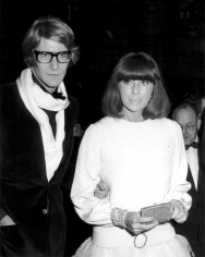 Ron Galella, Yves Saint Laurent and Helene Rochas,