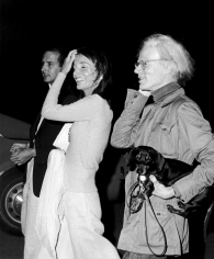 Ron Galella, Fred Hughes, Lee Radziwill, and Andy Warhol with his dog Archie, Montauk, New York, 1978