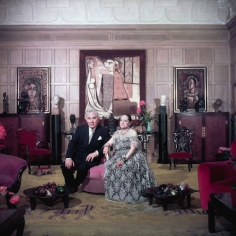 Slim Aarons, Prince Archil Gourielli and Princess Helena Rubinstein in their New York apartment, 1950