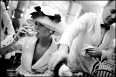 Arthur Elgort, Christy Turlington at La Coupole, Paris, 1988