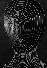 Txema Yeste, Silver metal over black methacrylate, 2018 (Variation on a painting by Pavel Tchelitchew)