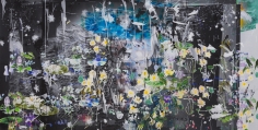 Petra Cortright Speed with Keanu elena de lisser map home Unique Digital painting on Belgian linen