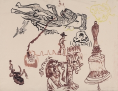 "Untitled", 1985 India ink, brown ink on paper