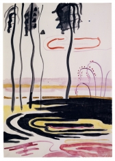 "Untitled (Landscape with Black Palm Trees)", ca. 1968