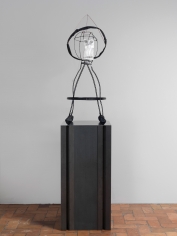 "Untitled", 2010 Aluminum, copper wire, tissue paper, pencil