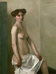 "Femme nue tenant sa chemise sur la cuisse droite", 1910