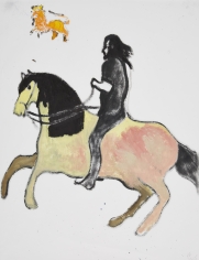 "Untitled", 2014 Oil, charcoal on vellum