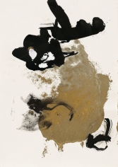 "Untitled", 1989 India ink, gold pigment on paper