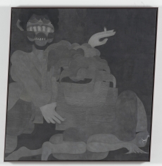 "Untitled", 2013 Oil and enamel on fabric