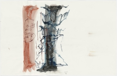 "Untitled", 1998 Charcoal, pastel, ink, watercolor, gouache on paper