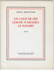 Marcel Broodthaers "Un Coup de Dés jamais n`abolira le Hasard", 1969