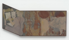 "Untitled", 2014 Oil, enamel, oil crayon and linseed oil on linen