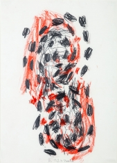 "Untitled", 1991 Pastel, pencil on paper