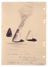 "Incense made from Polke: blood, hair, fingernails, calluses, baked with sugar. Spread smell of Polke", 1968