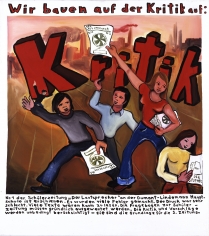 "Critique", 1971 Dispersion on canvas