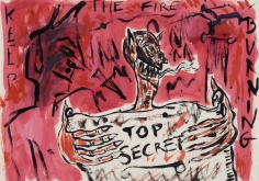"Untitled", 1984 India ink, tempera on paper