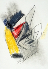 "Untitled", 1985 Charcoal, crayon, colored pencil on paper