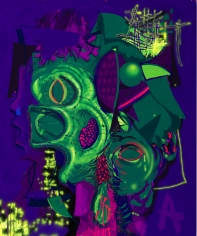 "Compositional Abstraction with a Weird Headdress", 2016