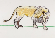 "Untitled", 2015 Charcoal, oil pastel on paper