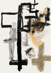 "Untitled", 1989 India ink, gouache, gold pigment, silver pigment on paper