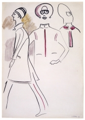 "Untitled", 1966 Gouache, ink on paper