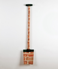 "Pelle", 1970 Painted shovel, paper
