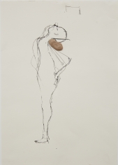 "Untitled", 2014 Pigment liner, wax on paper