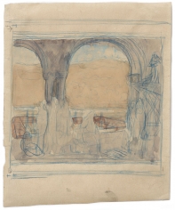 "Esquisse pour La Sorbonne (Sketch for the background of La Sorbonne)", 1889
