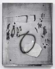 "Boxz", 2012 Silkscreen, gouache and tape on cardboard and paper