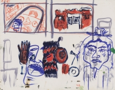 "Untitled", 1985 Oil and ink on paper